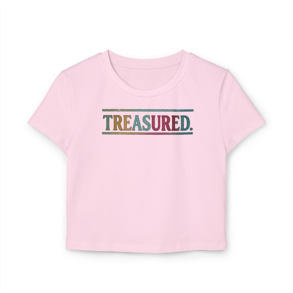 Treasured Crop Tee — Women’s Graphic Baby T-Shirt