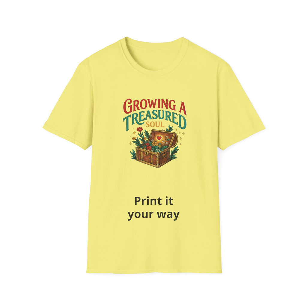 Growing a Treasured Soul T-Shirt — Inspirational Floral Treasure Chest Tee