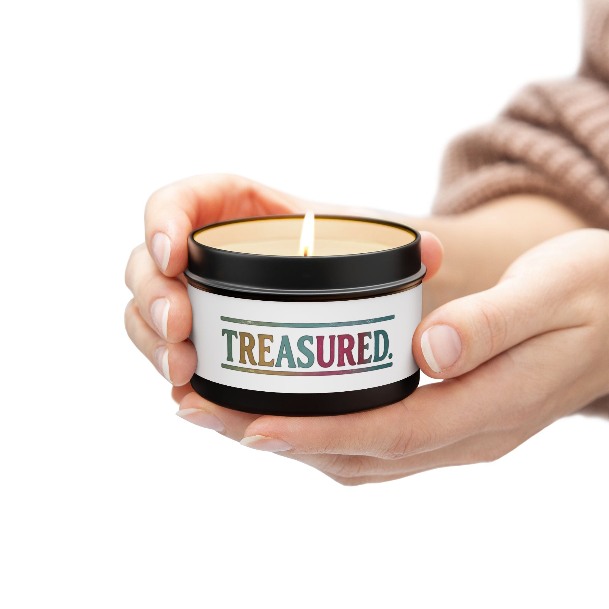 Treasured Tin Candle – Scented Travel Candle with Colorful Retro Label