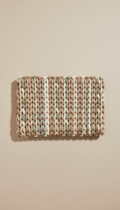 Woven pet relaxation mat with calming fibers