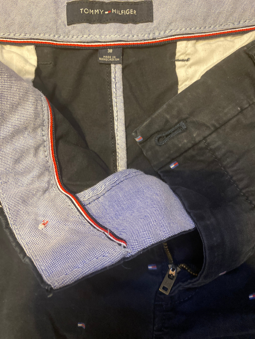 Tommy Hilfiger Navy Micro Print Chino Shorts