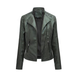 Women's Leather Jackets Women's Short Jackets Slim Thin Leather Jackets Ladies Motorcycle Suits thumbnail 18
