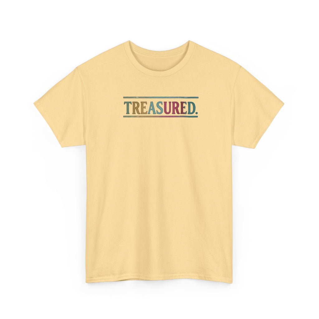 Treasured Rainbow Tee – Inspirational 'TREASURED' Graphic T-Shirt