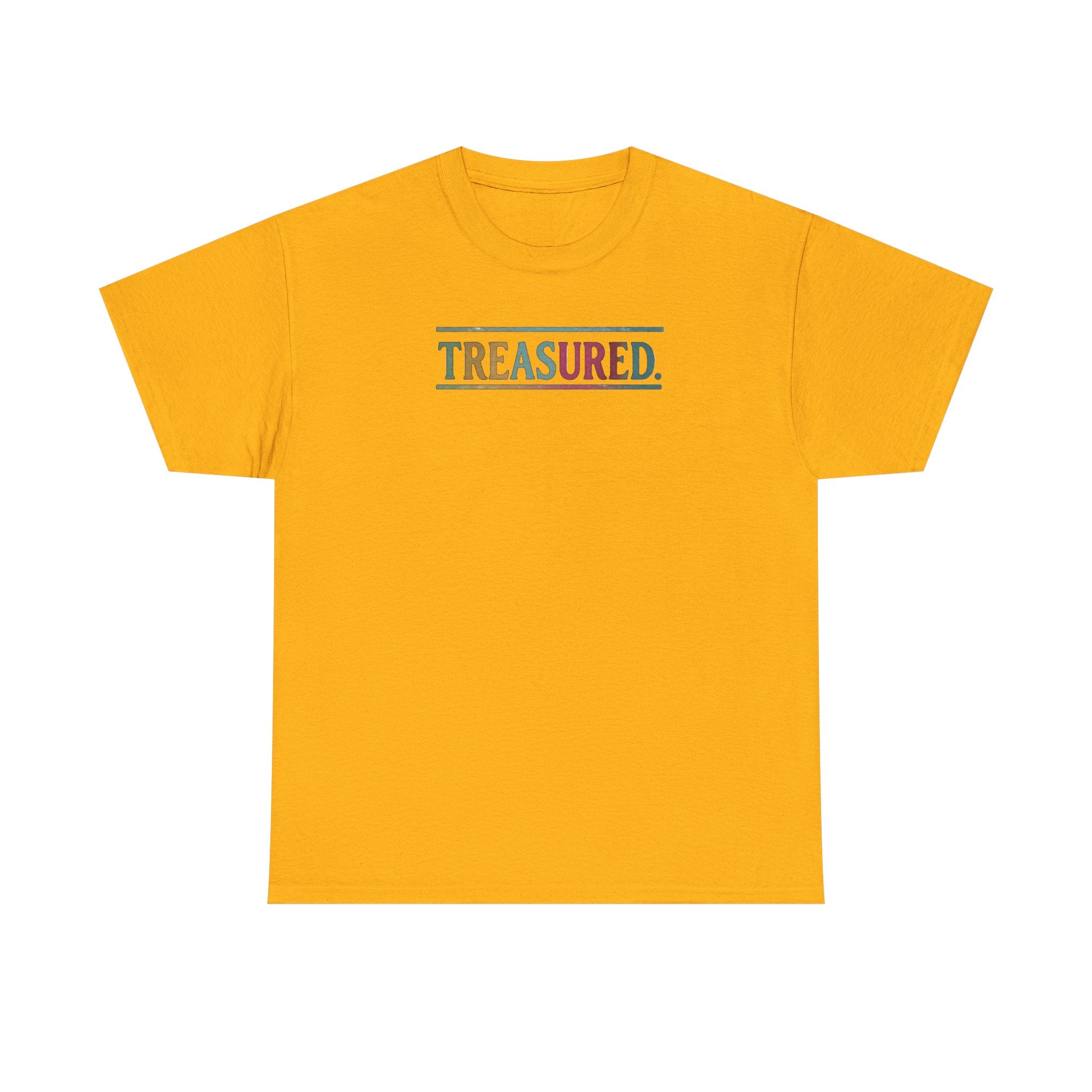 Treasured Rainbow Tee – Inspirational 'TREASURED' Graphic T-Shirt
