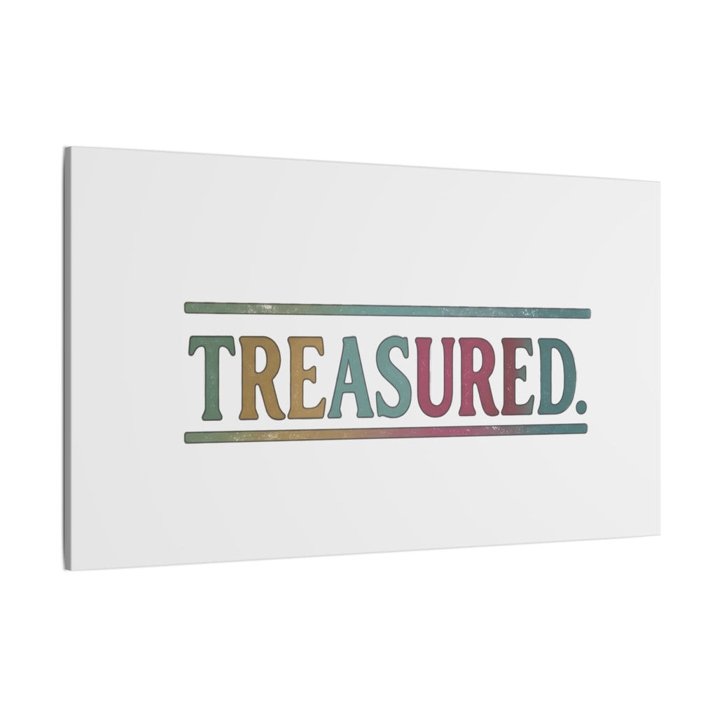 Treasured Stretched Canvas Wall Art — Colorful Inspirational Typography