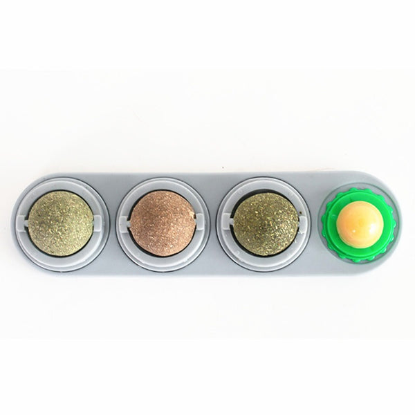 4-in-1 Catnip & Silver Vine Wall Ball | Teeth Cleaning, Digestive Health & Stress Relief for Cats