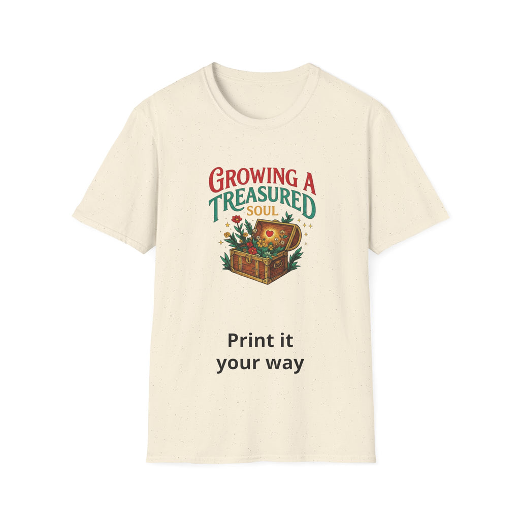 Growing a Treasured Soul T-Shirt — Inspirational Floral Treasure Chest Tee
