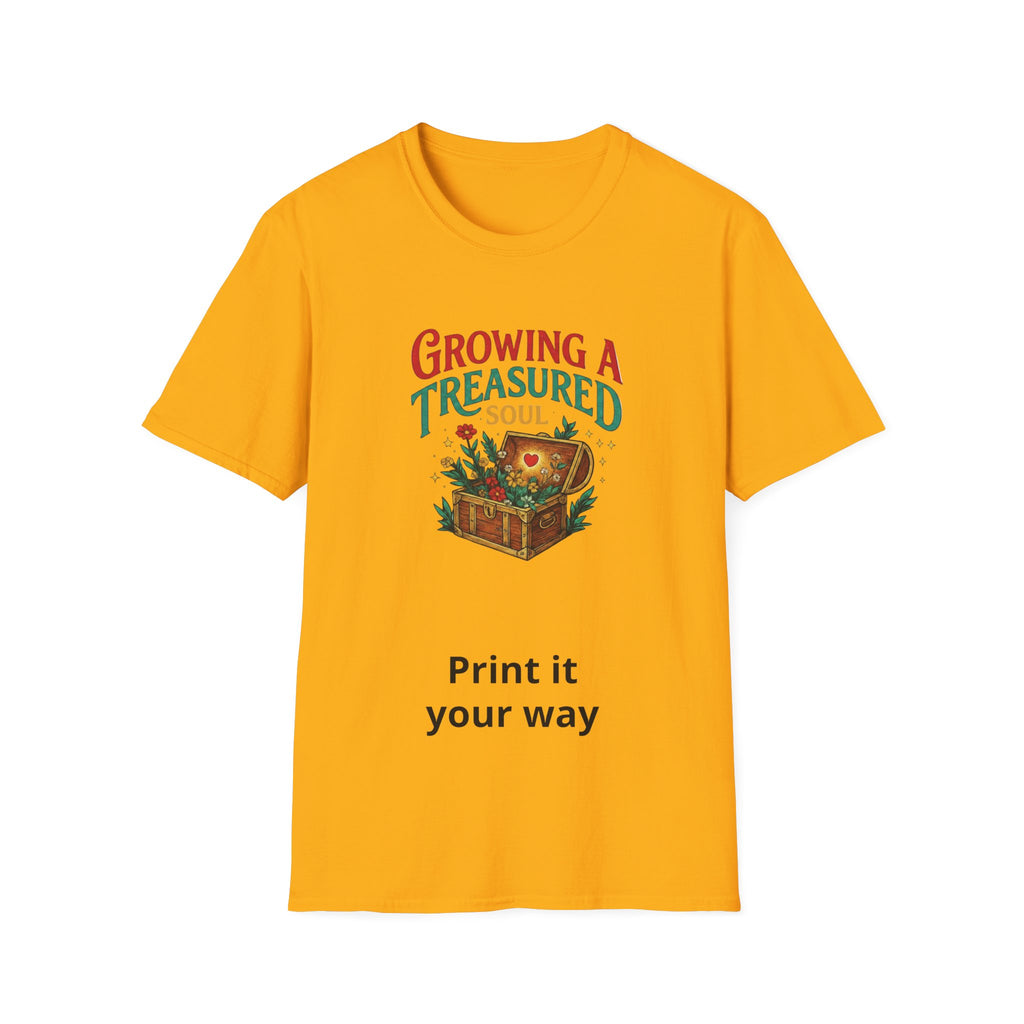 Growing a Treasured Soul T-Shirt — Inspirational Floral Treasure Chest Tee