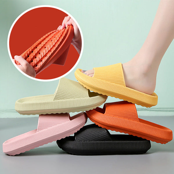 Soft Non-Slip Home Slippers for Couples — Unisex Open-Toe EVA Slides