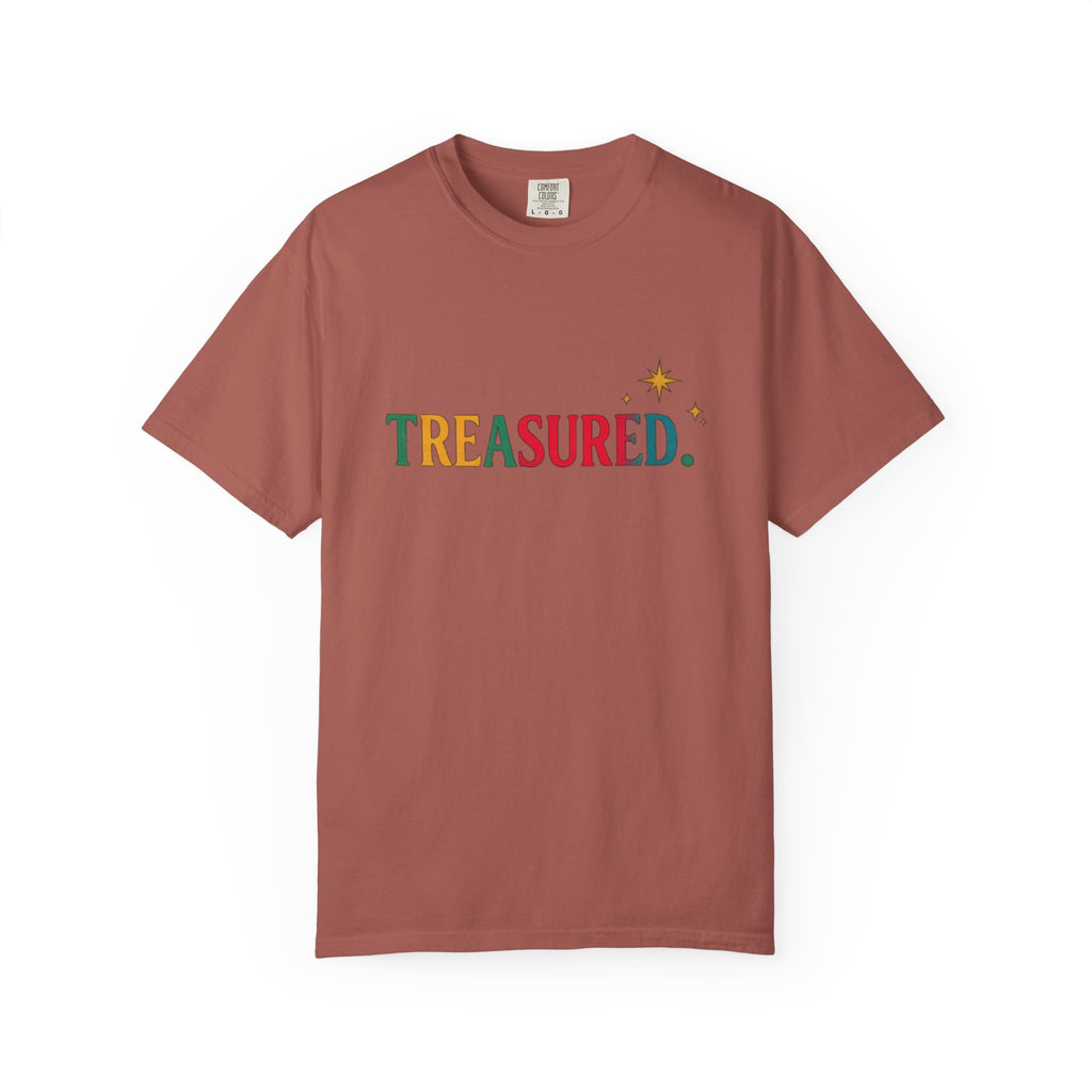 Treasured T-Shirt — Colorful Retro Text Graphic Tee