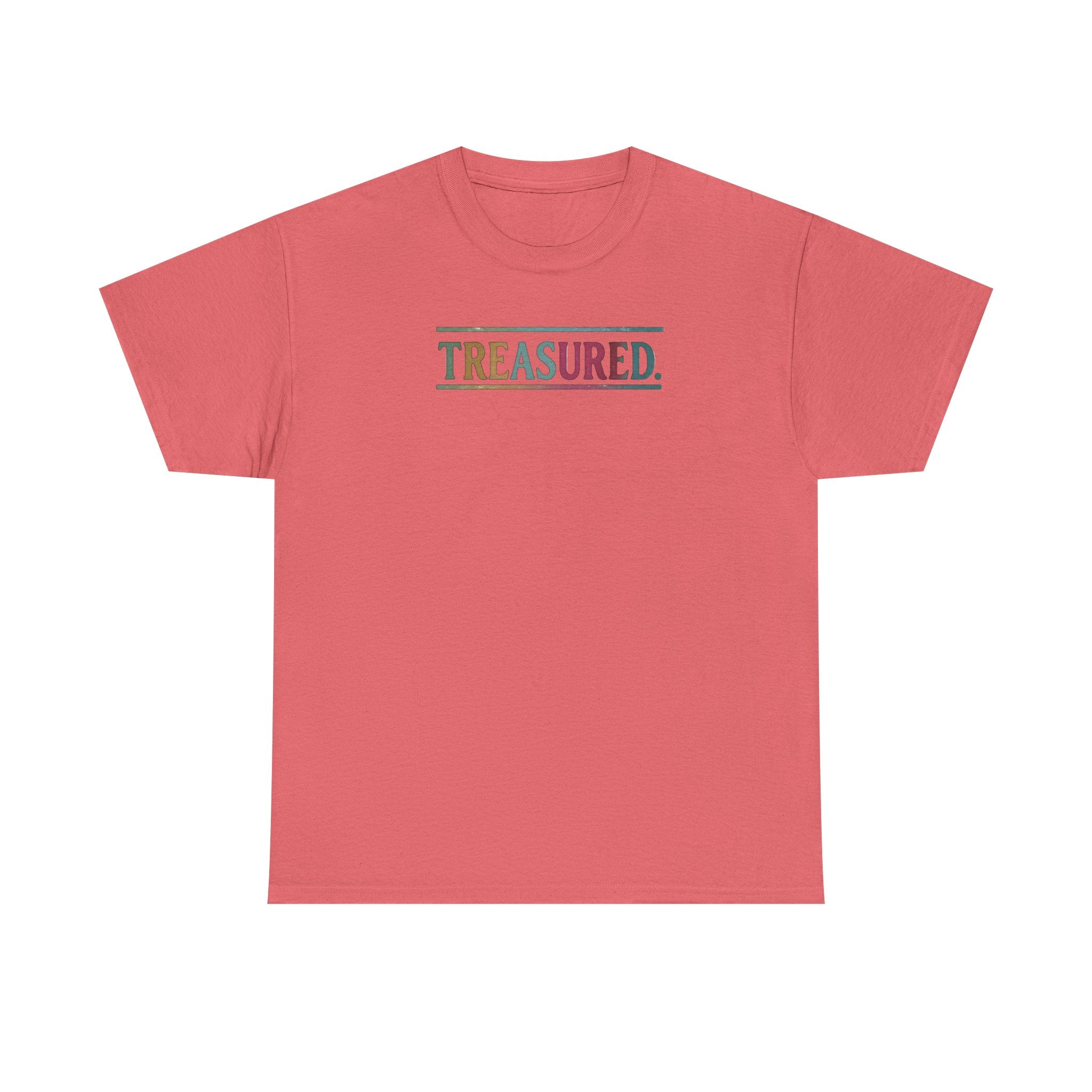 Treasured Rainbow Tee – Inspirational 'TREASURED' Graphic T-Shirt
