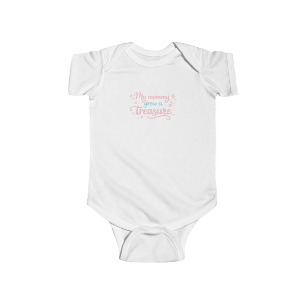 Infant Bodysuit “My Mommy grew a Treasure” Baby (A)- Cute Floral