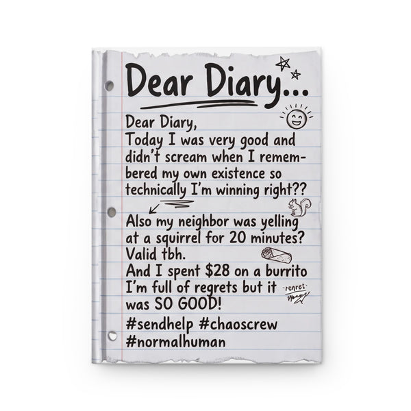 Dear Diary Funny Journal — Humorous Hardcover Notebook