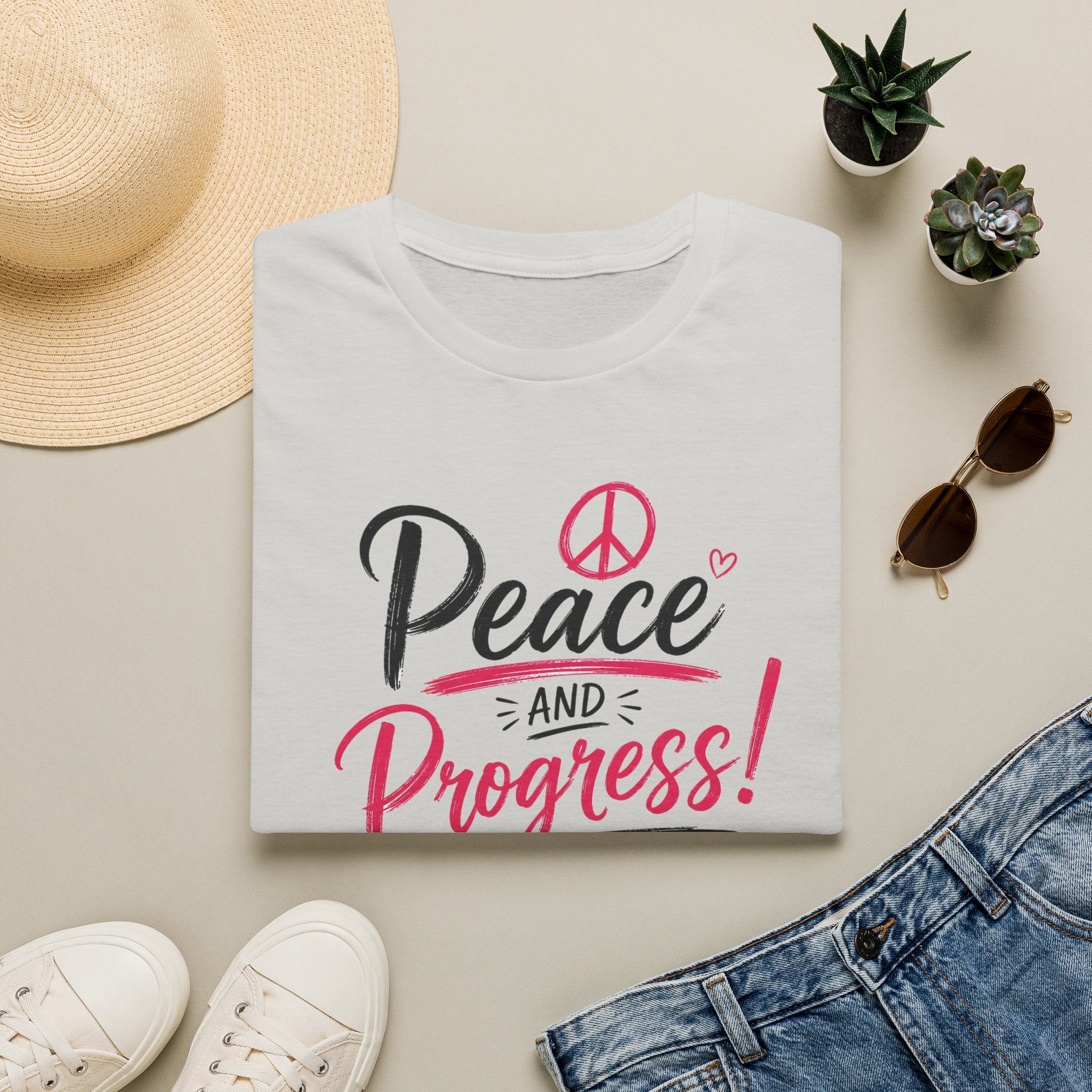 Peace & Progress Unisex Softstyle Tee | 12 Colors, S–4XL