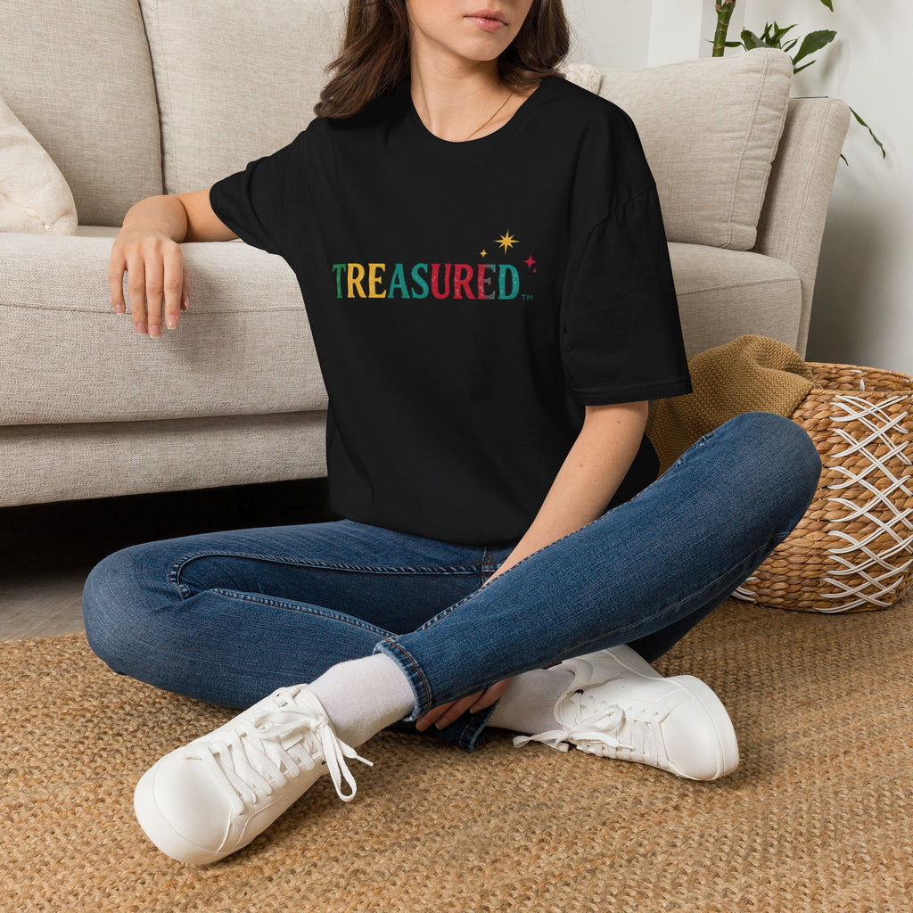 Treasured Graphic T-Shirt — Colorful Retro Lettering with Star Accent