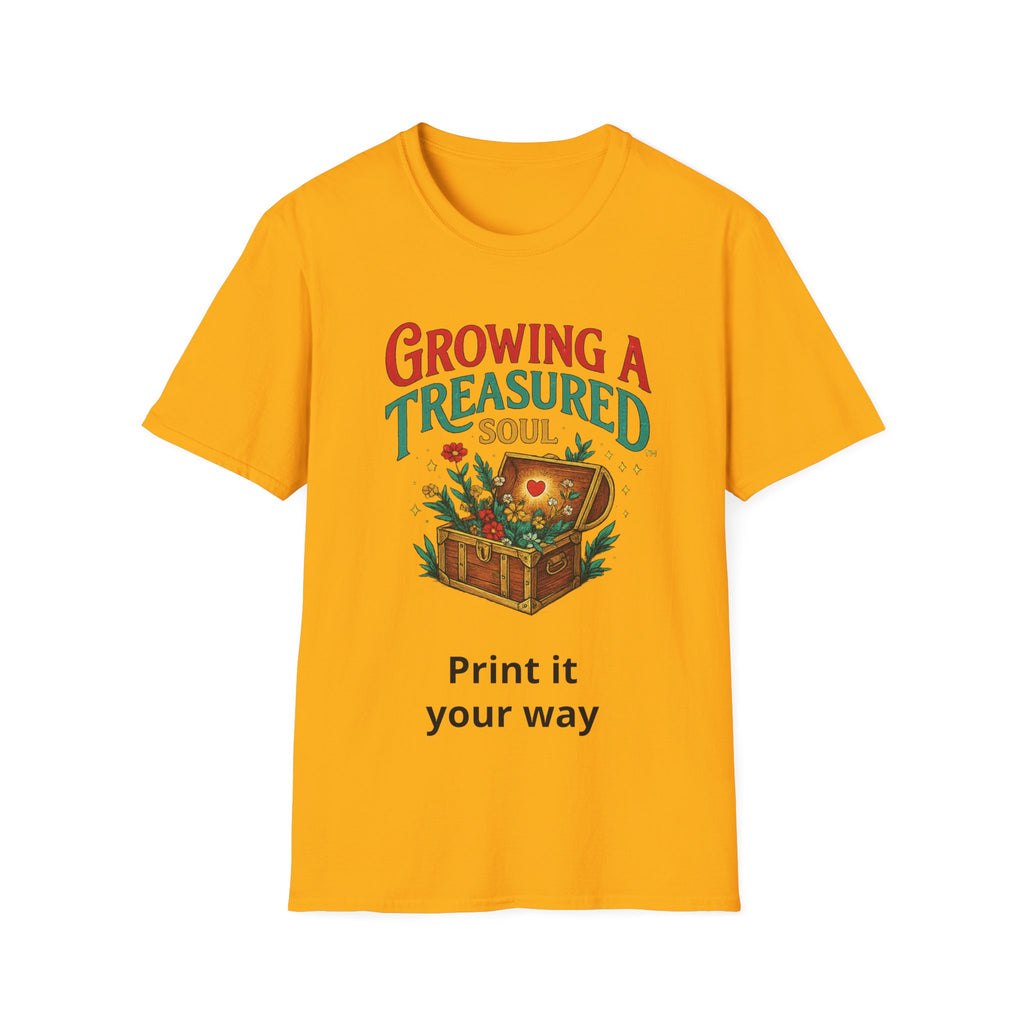 Growing a Treasured Soul T-Shirt — Inspirational Floral Treasure Chest Tee
