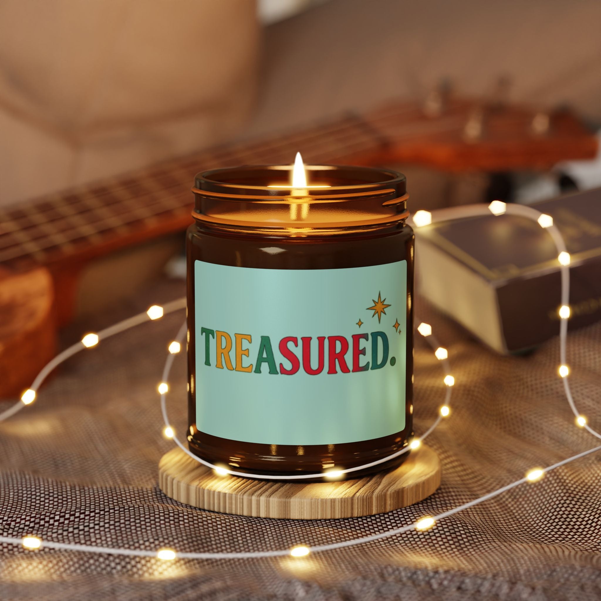 Treasured Scented Soy Candle — Amber Jar (Multi-Size)