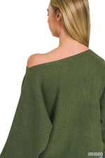 Zenana Boat Neck Balloon Sleeve Sweater thumbnail 7