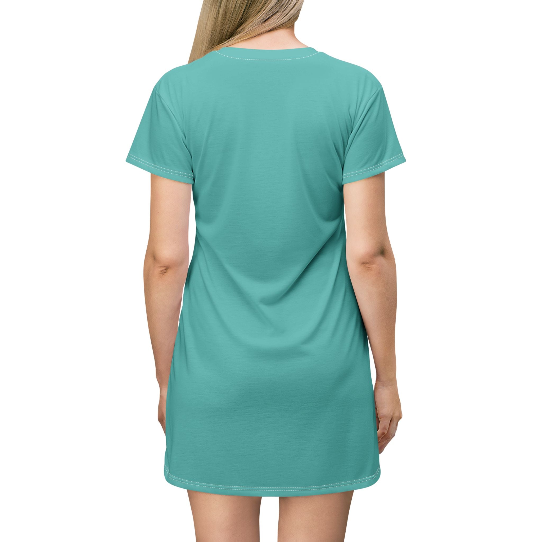 Peace and Progress T‑Shirt Dress – Retro Peace Sign Graphic