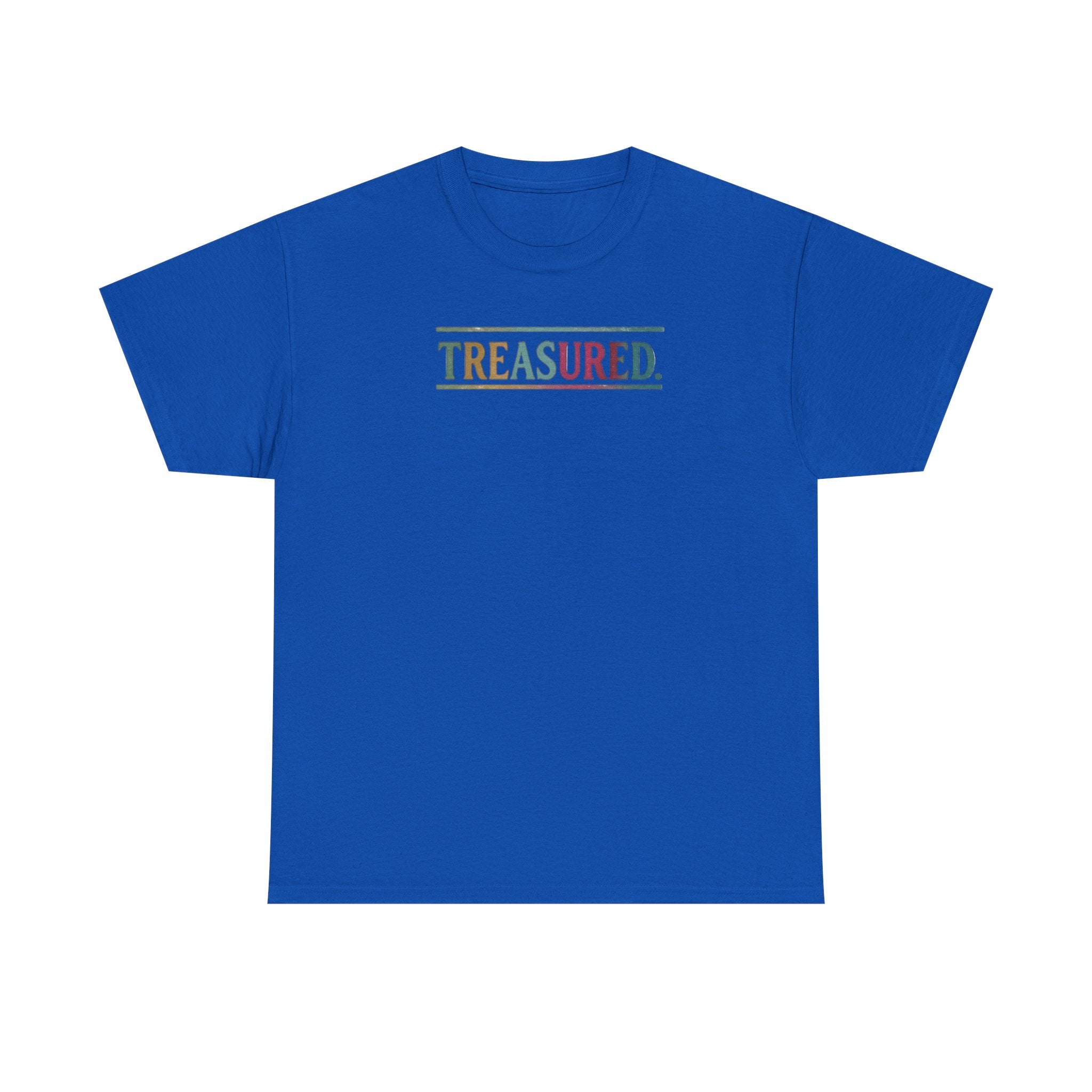 Treasured Rainbow Tee – Inspirational 'TREASURED' Graphic T-Shirt