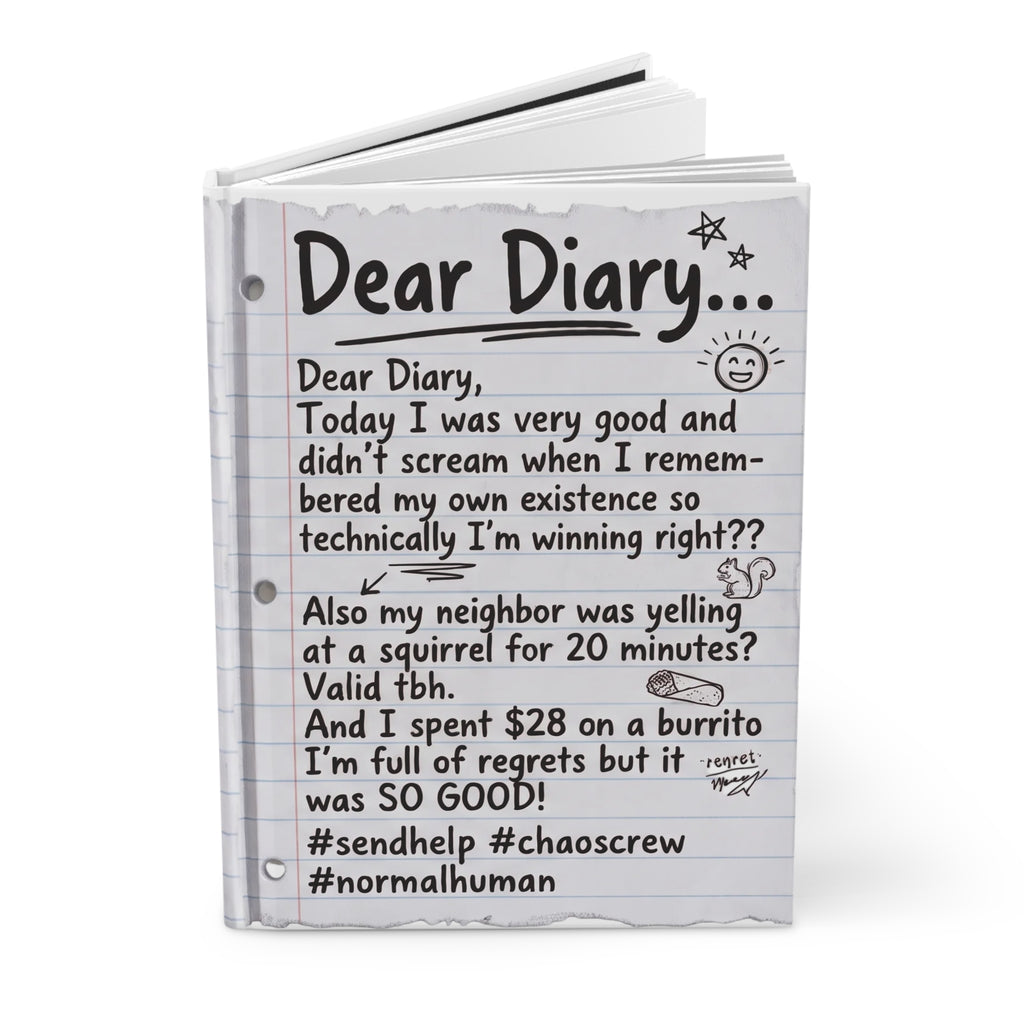 Dear Diary Funny Journal — Humorous Hardcover Notebook for Teens & Young Adults