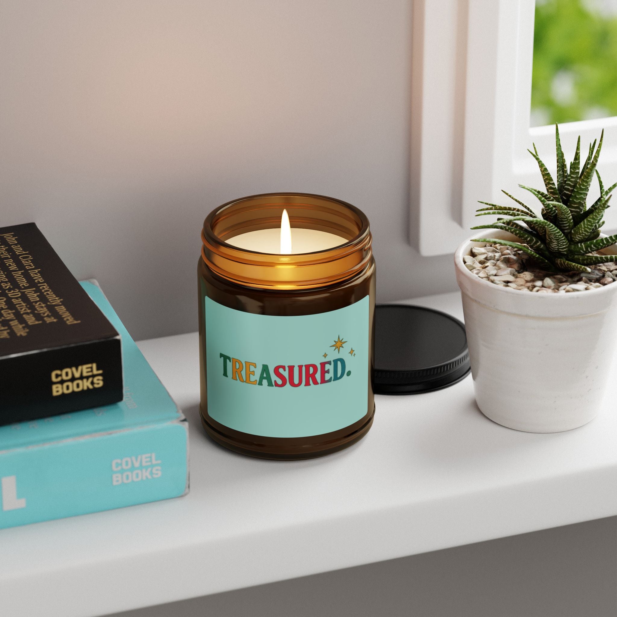 Treasured Scented Soy Candle — Amber Jar (Multi-Size)