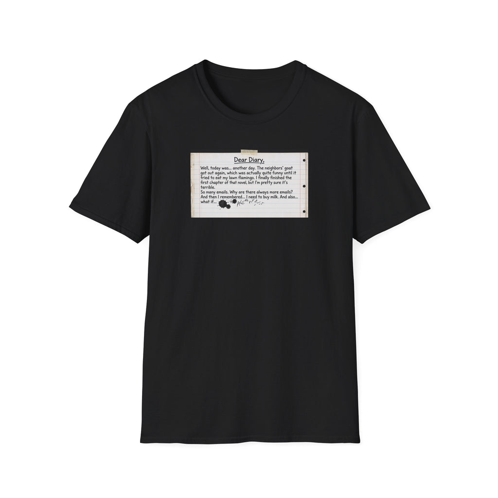 T‑Shirt — Funny "Dear Diary" Journal Quote Tee (Relatable Humor Gift)