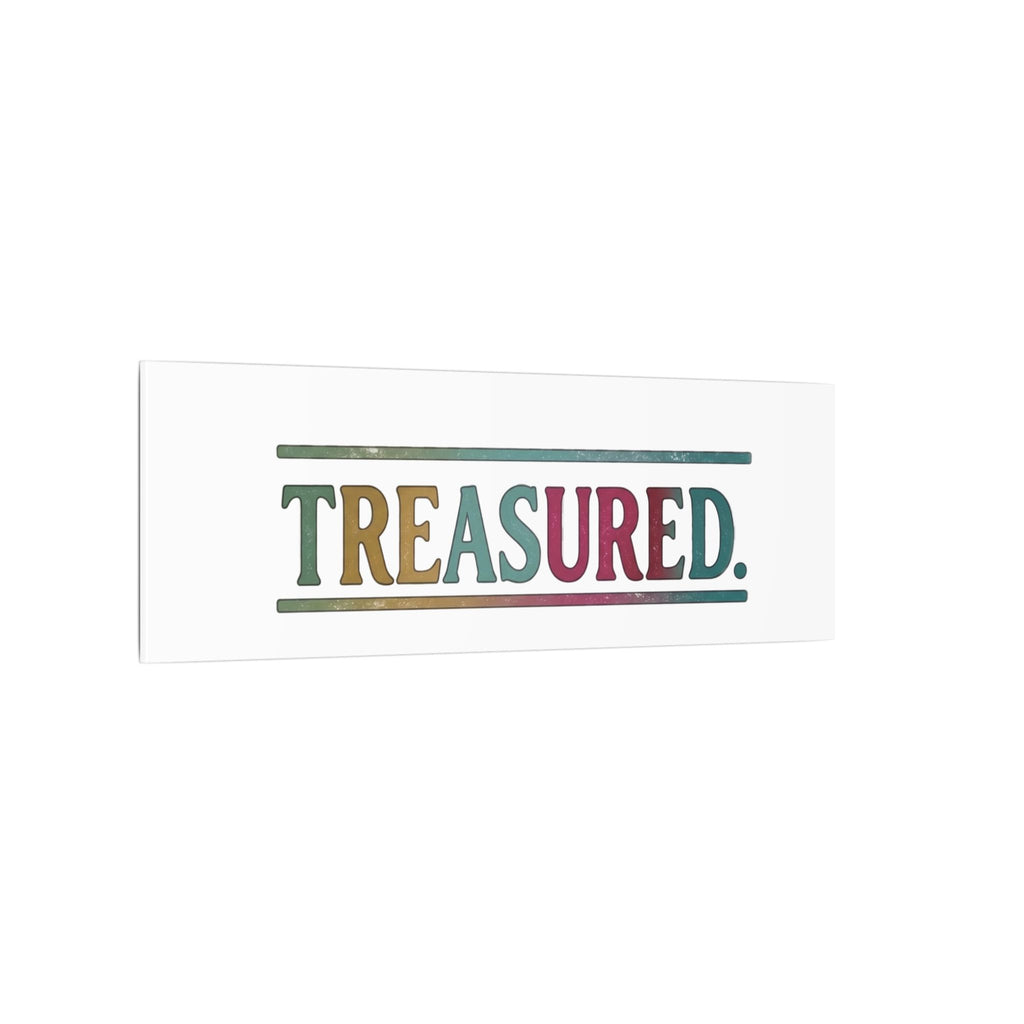 Treasured Stretched Canvas Wall Art — Colorful Inspirational Typography