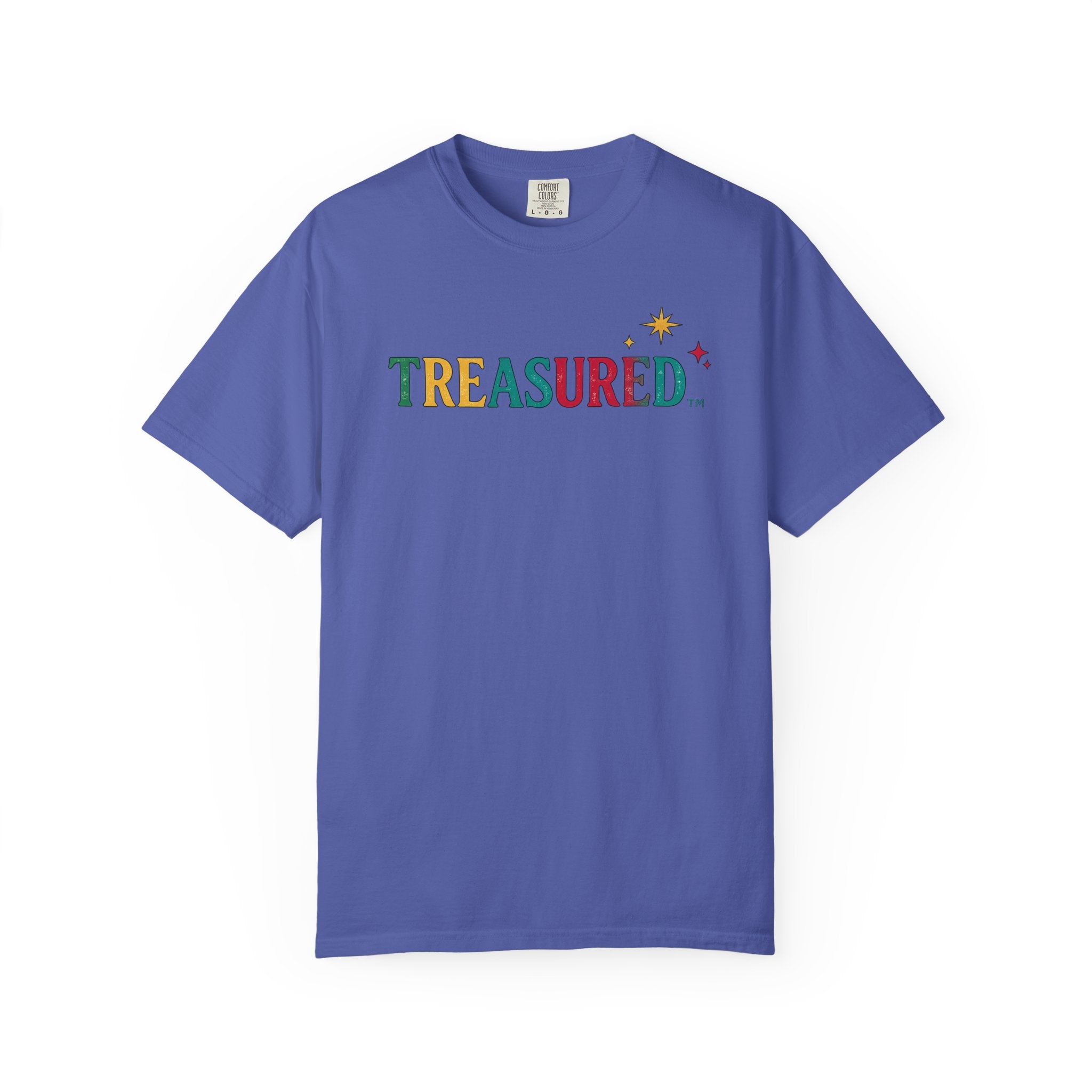 Treasured T-Shirt — Colorful Retro Text Graphic Tee
