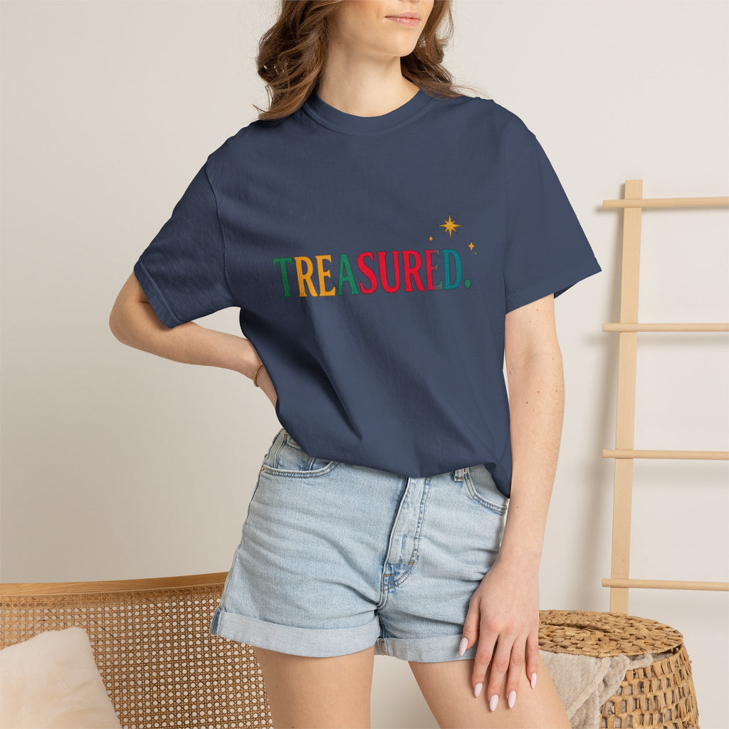 Treasured T-Shirt — Colorful Retro Text Graphic Tee