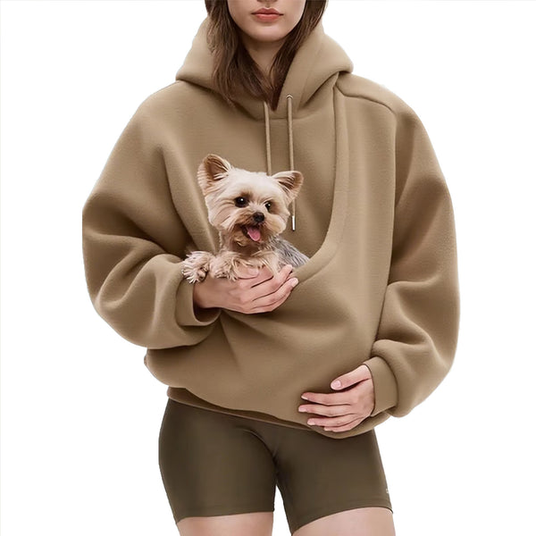 Casual Hoodies Kangaroo Dog Pet Holder Carrier Big Pouch Pocket Pullovers Sweatshirt Animal Pouch Hood Sweatshirts