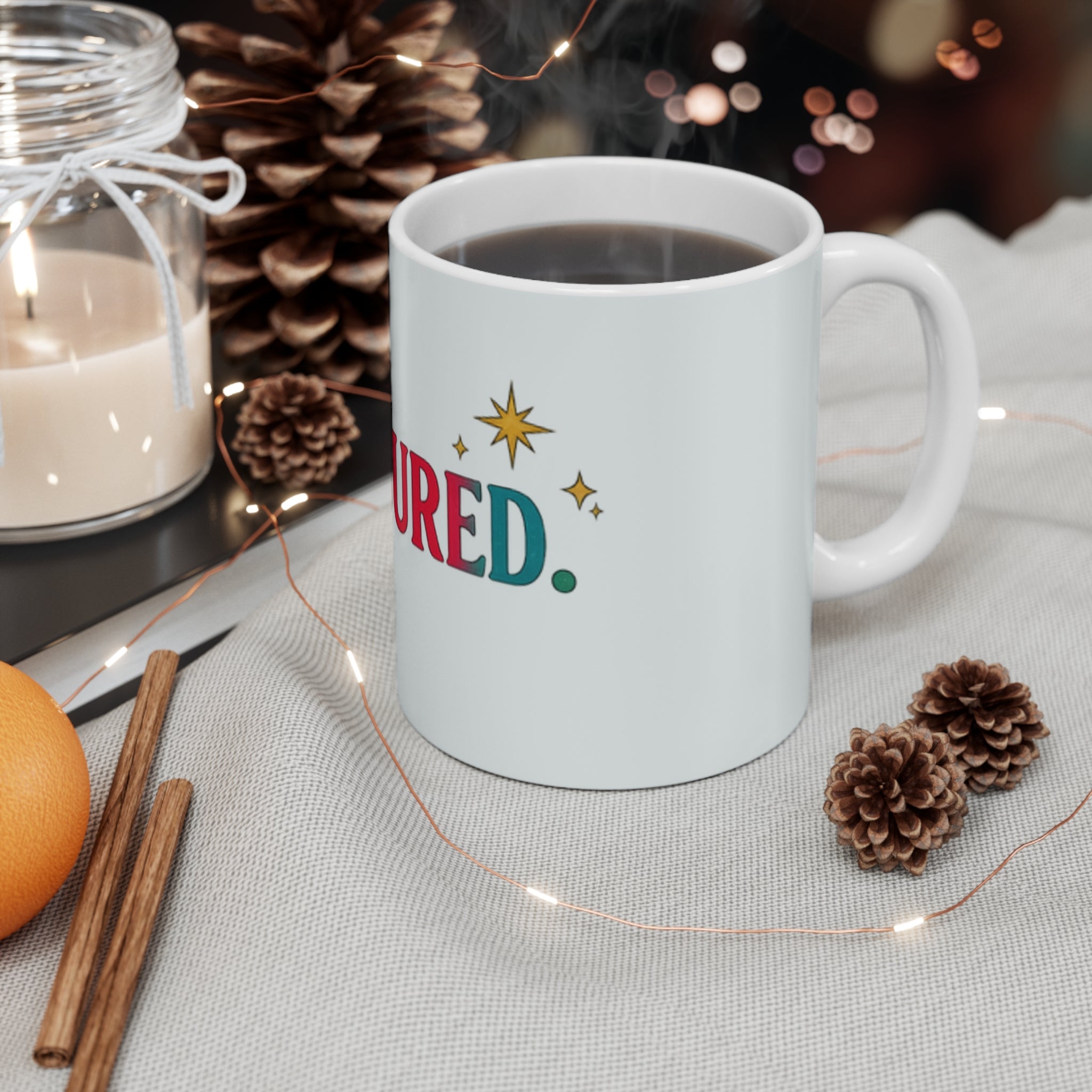Treasured Days Colorful Typography Mug — 11oz