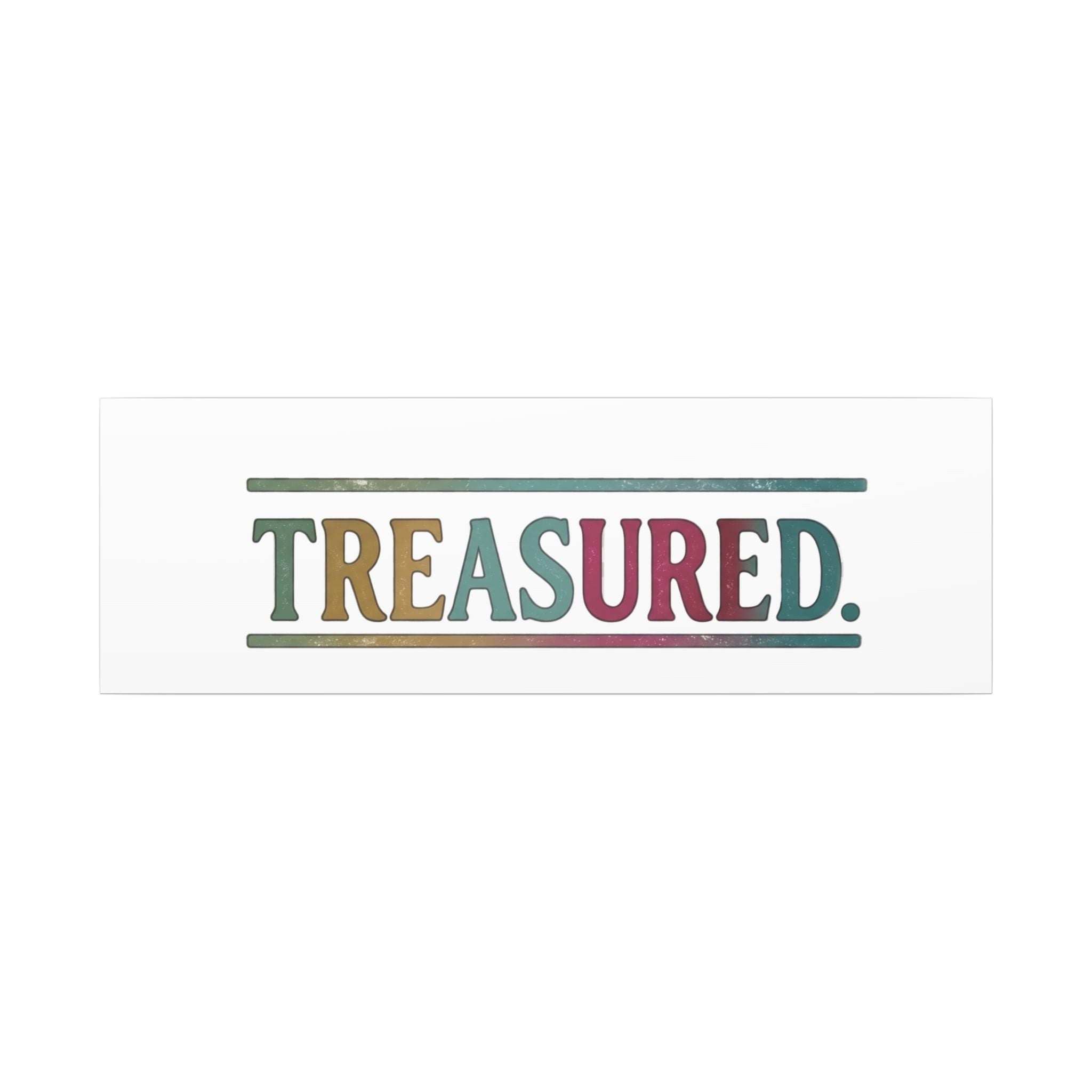 Treasured Stretched Canvas Wall Art — Colorful Inspirational Typography