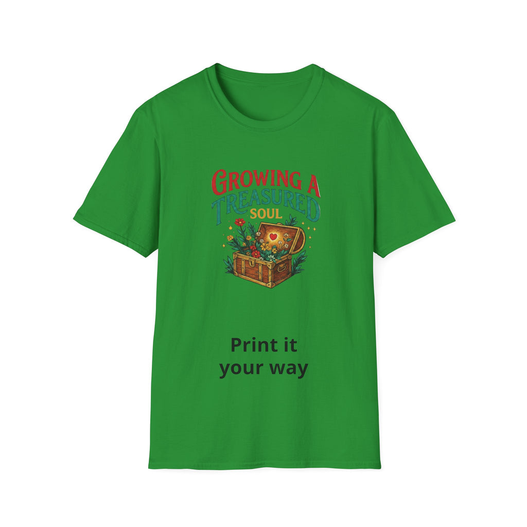 Growing a Treasured Soul T-Shirt — Inspirational Floral Treasure Chest Tee