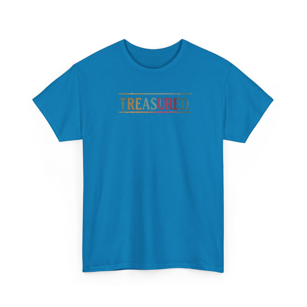 Treasured Rainbow Tee – Inspirational 'TREASURED' Graphic T-Shirt