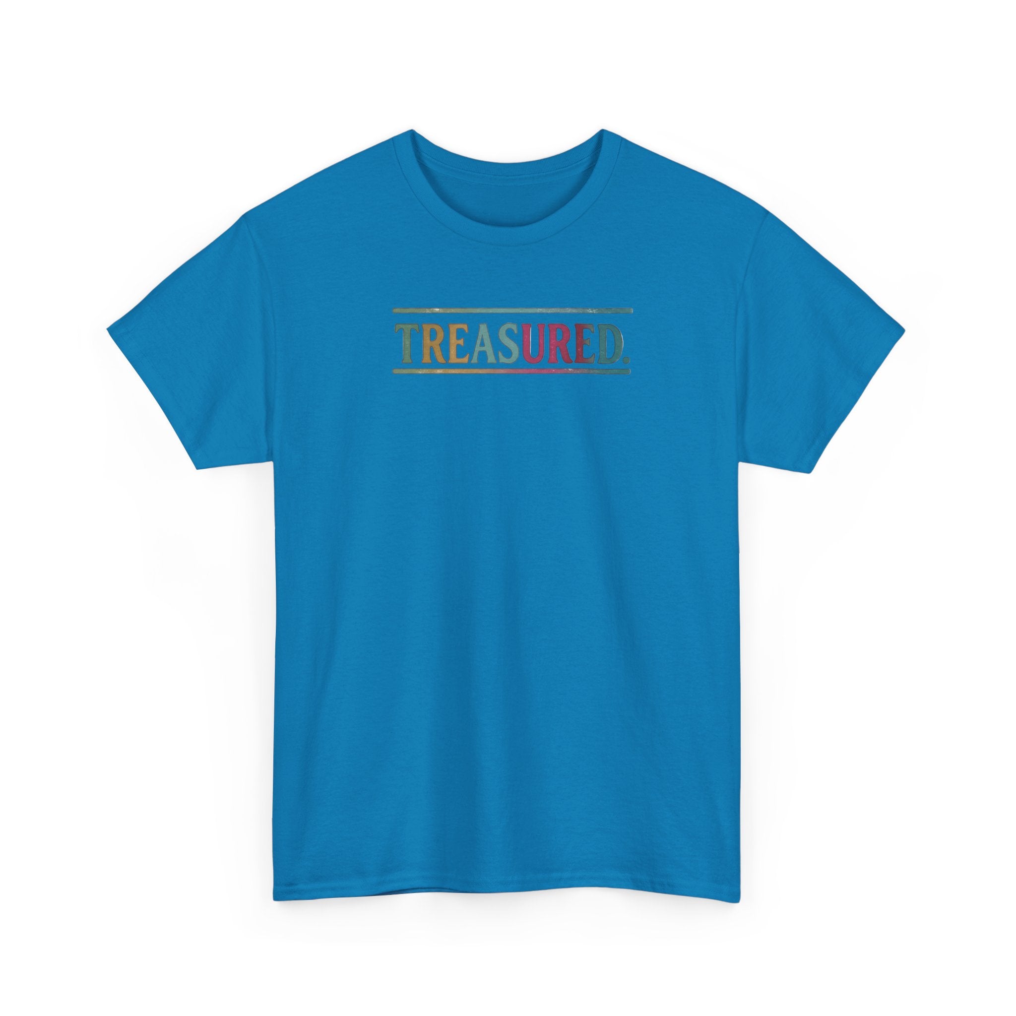 Treasured Rainbow Tee – Inspirational 'TREASURED' Graphic T-Shirt