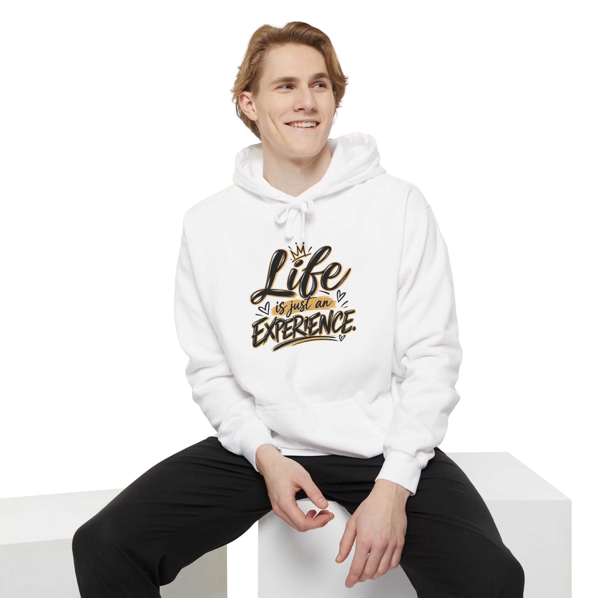 Hoodie — “Life is just an Experience” Inspirational Graphic Hoodie