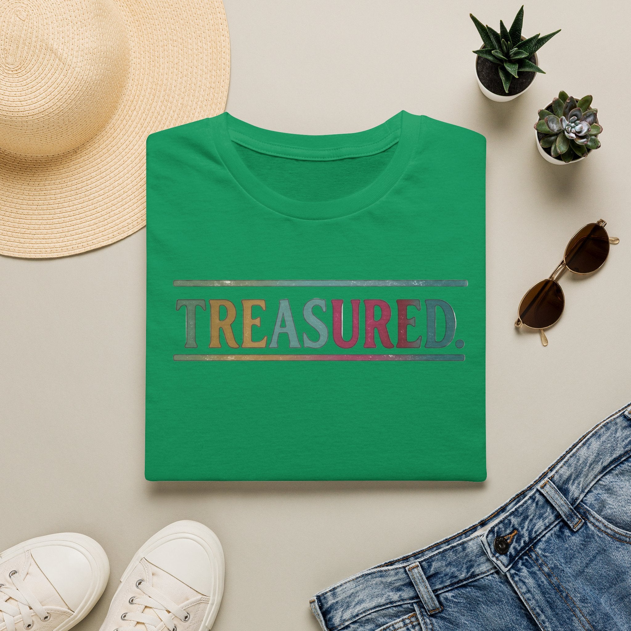 T-Shirt — 'Treasured' Colorful Retro Graphic Tee