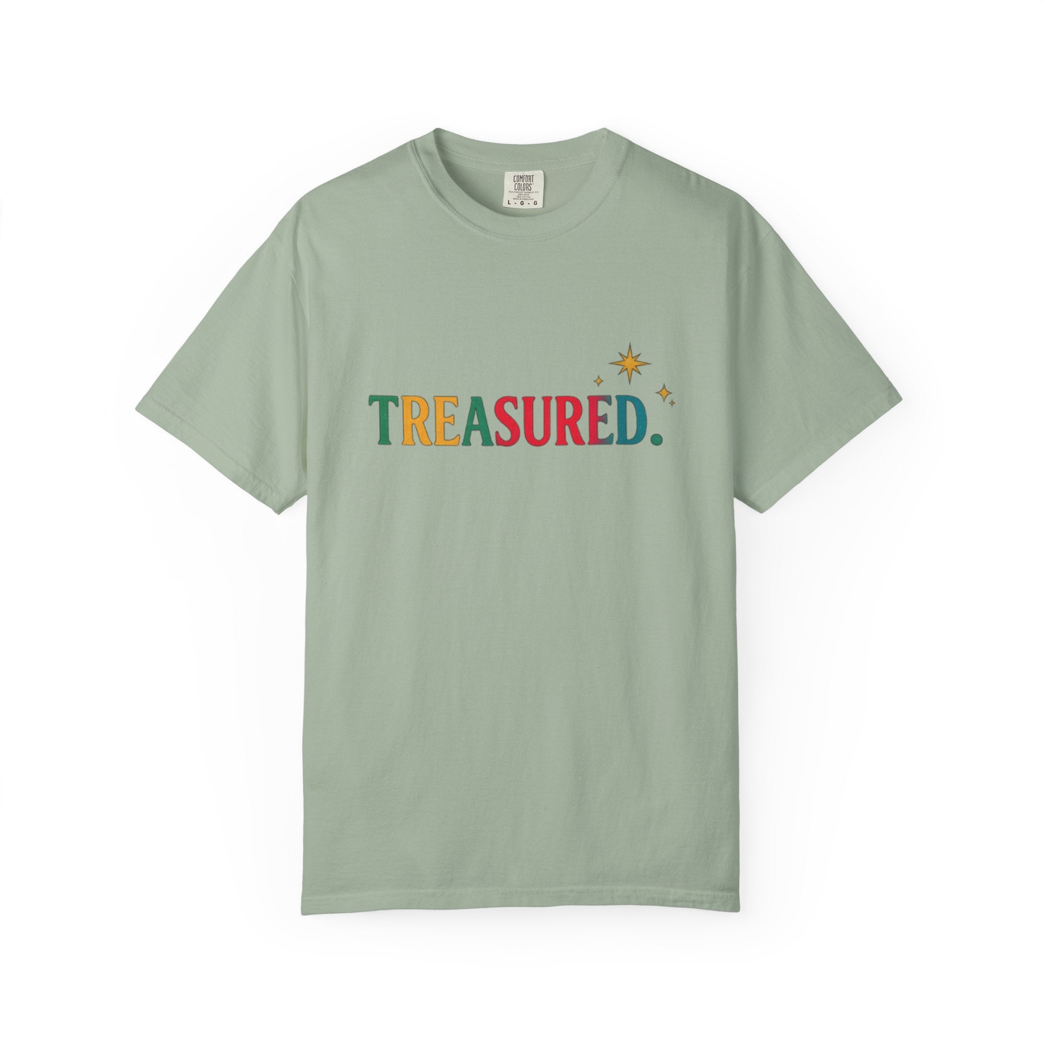 Treasured T-Shirt — Colorful Retro Text Graphic Tee