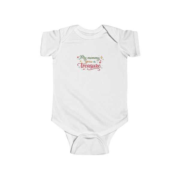 Infant Bodysuit “My Mommy grew a Treasure” Baby (B)- Cute Floral