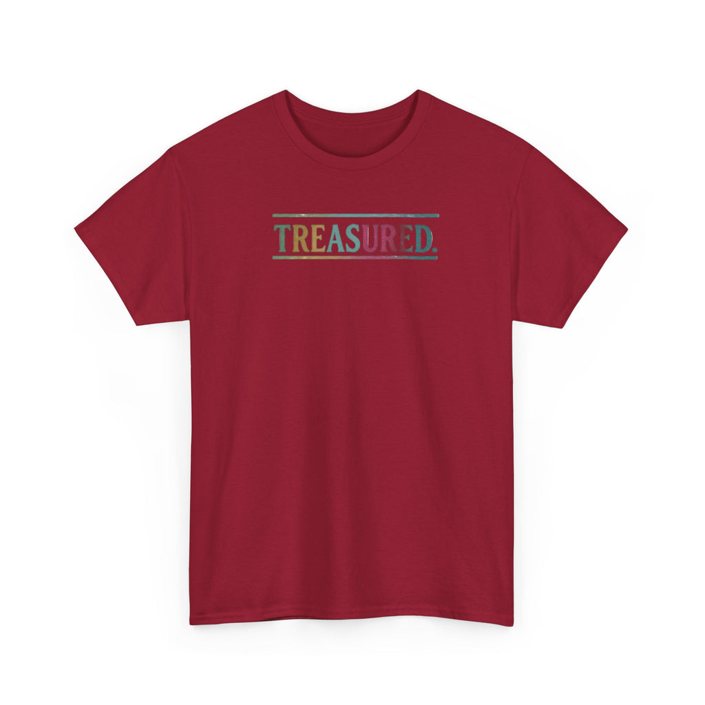 Treasured Rainbow Tee – Inspirational 'TREASURED' Graphic T-Shirt