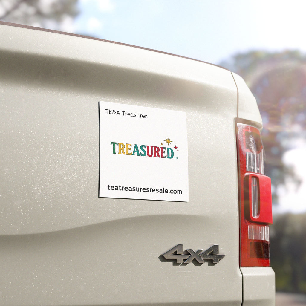 Treasured Logo Car Magnet — Colorful 'TREASURED' Branding Magnet