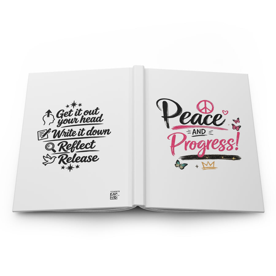Peace and Progress Hardcover Journal — Notebook