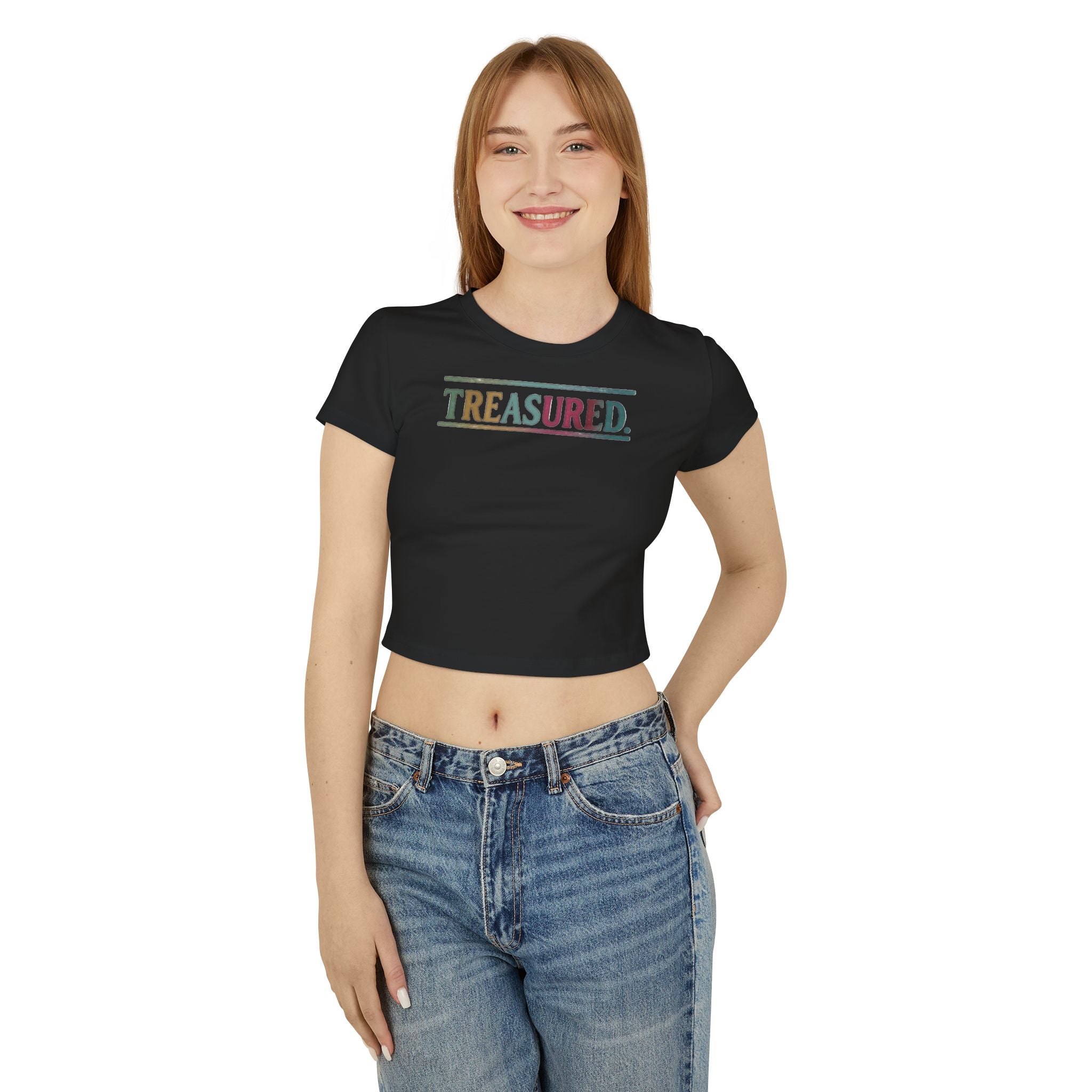Treasured Crop Tee — Women’s Graphic Baby T-Shirt
