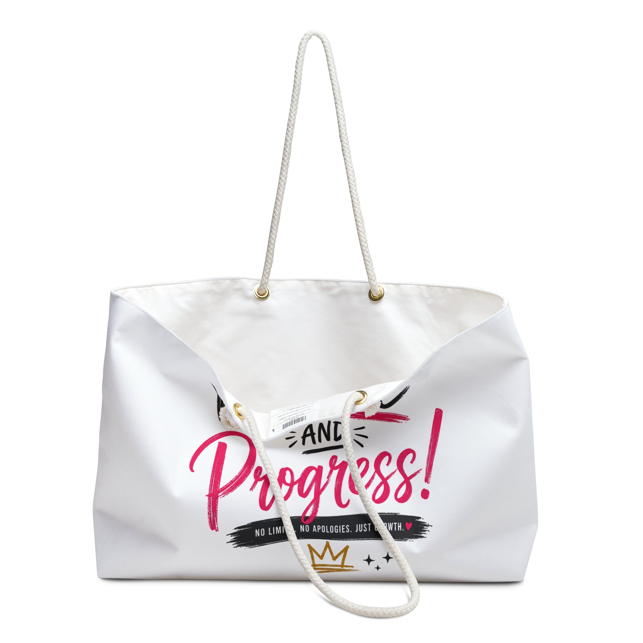 Peace and Progress Weekender Bag – Inspirational Travel Tote