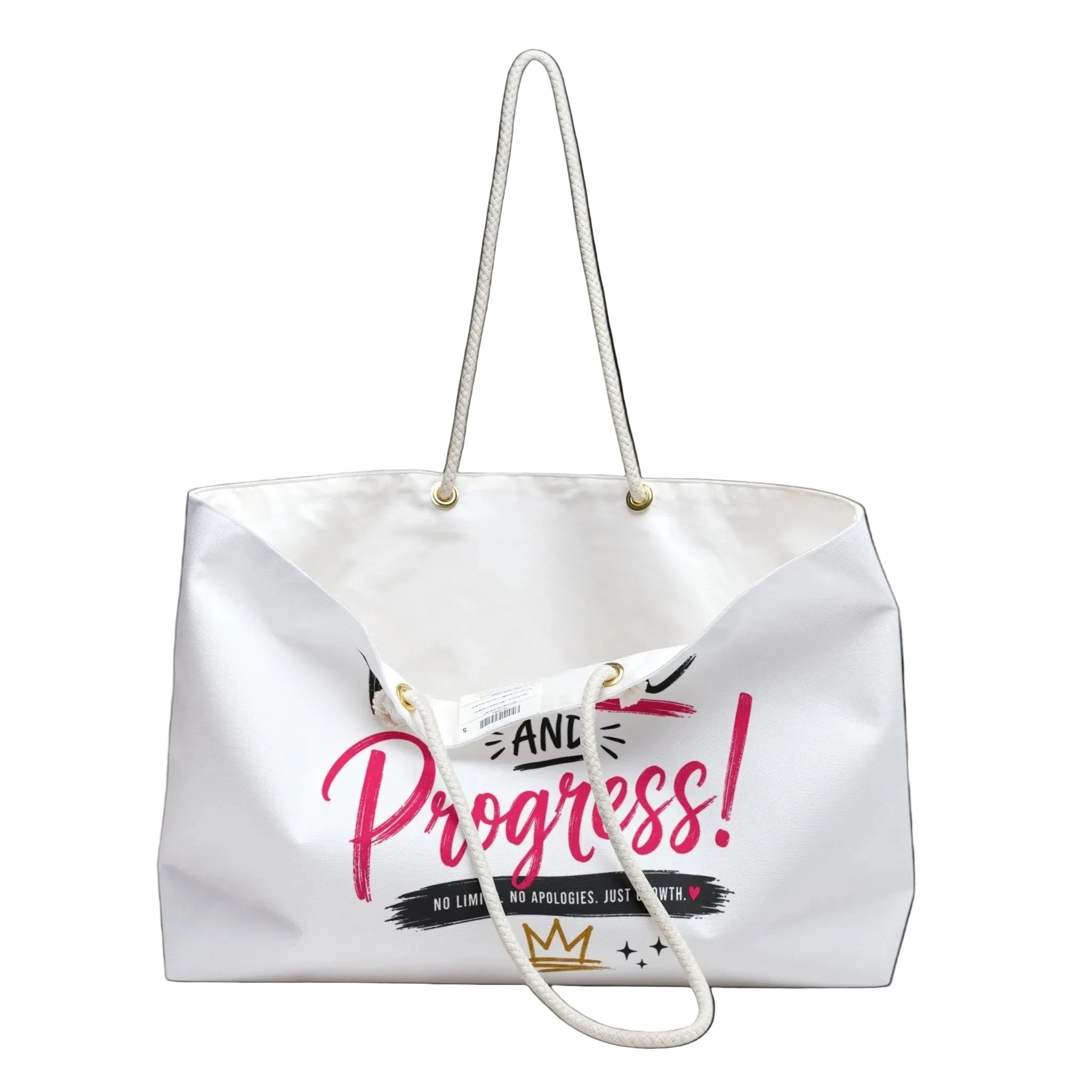 Peace and Progress Weekender Bag – Inspirational Travel Tote