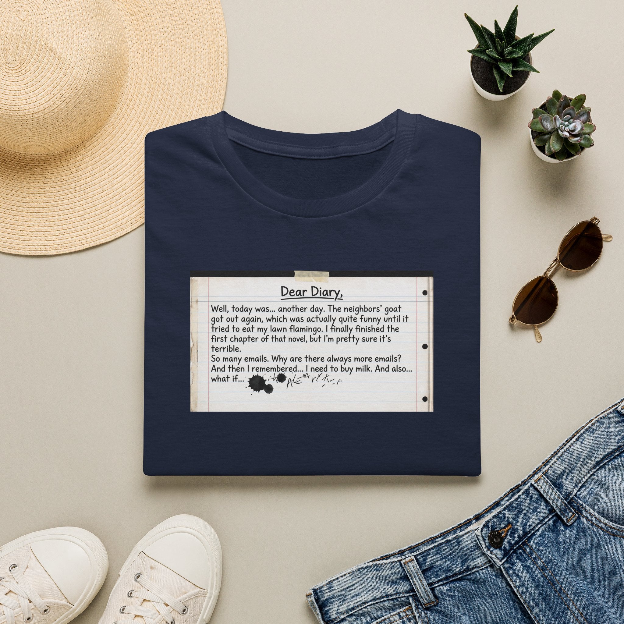 T‑Shirt — Funny "Dear Diary" Journal Quote Tee (Relatable Humor Gift)