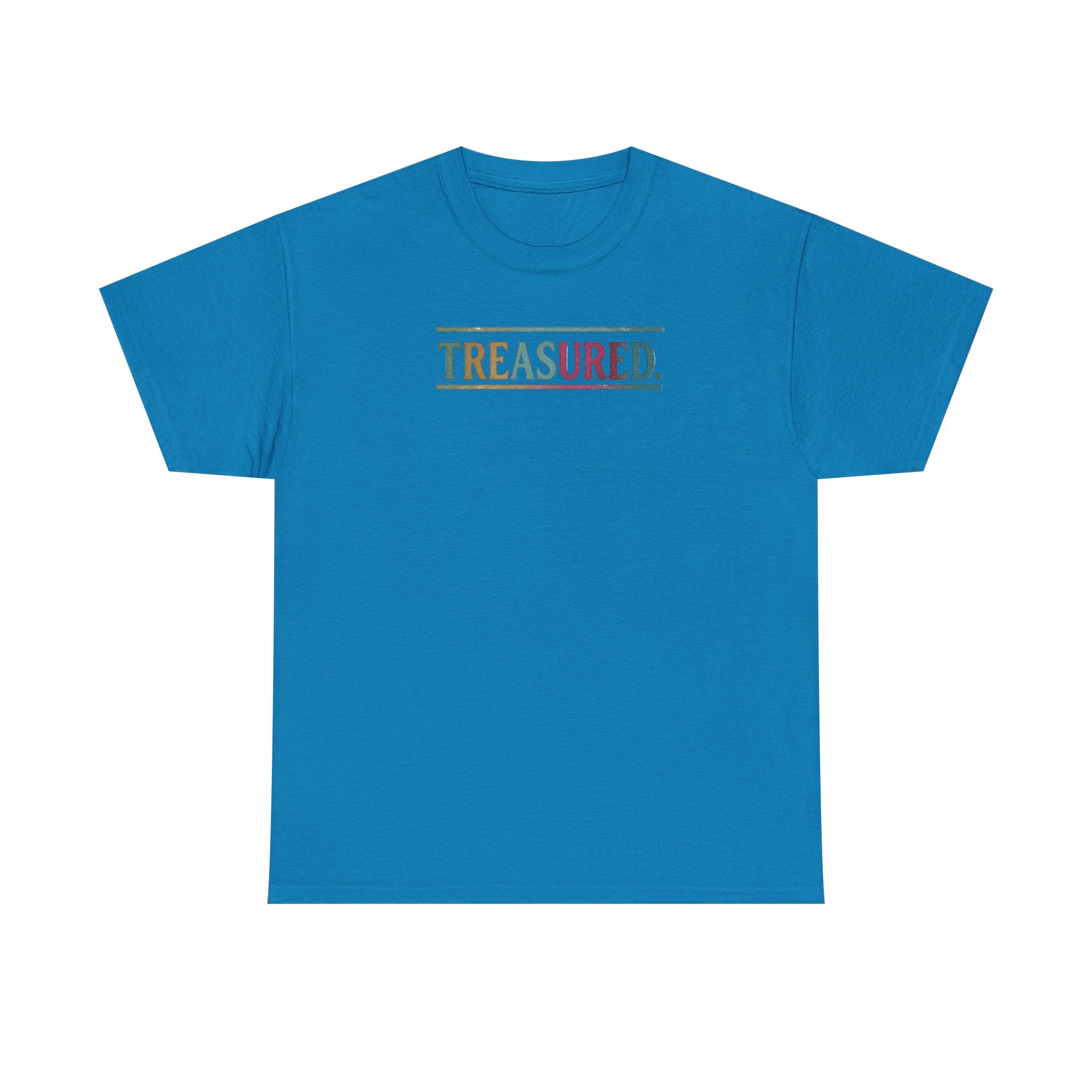 Treasured Rainbow Tee – Inspirational 'TREASURED' Graphic T-Shirt