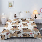 Cute Cartoon Lapdog Heart Pattern Cute Pet Style Blanket thumbnail 4