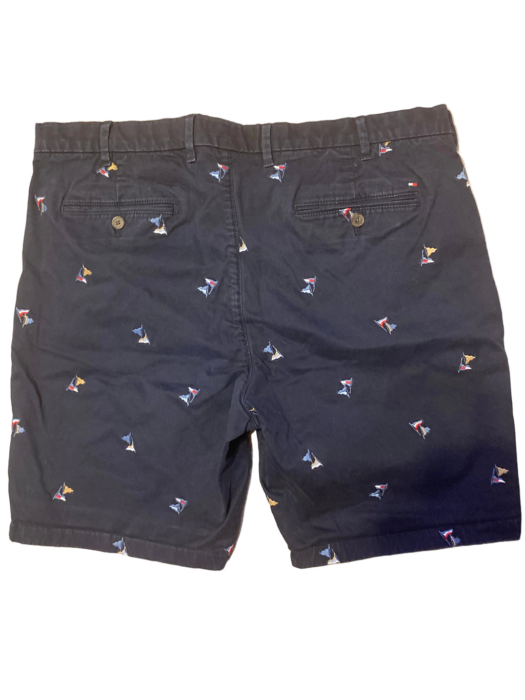 Tommy Hilfiger Navy Sailboat Print Chino Shorts